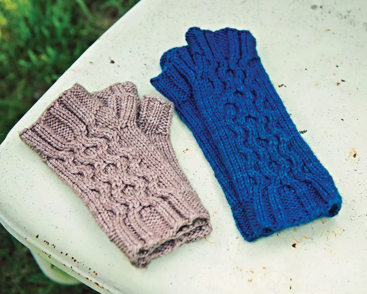 Ripple Effect Fingerless Mitts