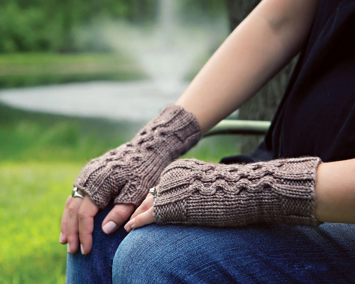 Ripple Effect Fingerless Mitts