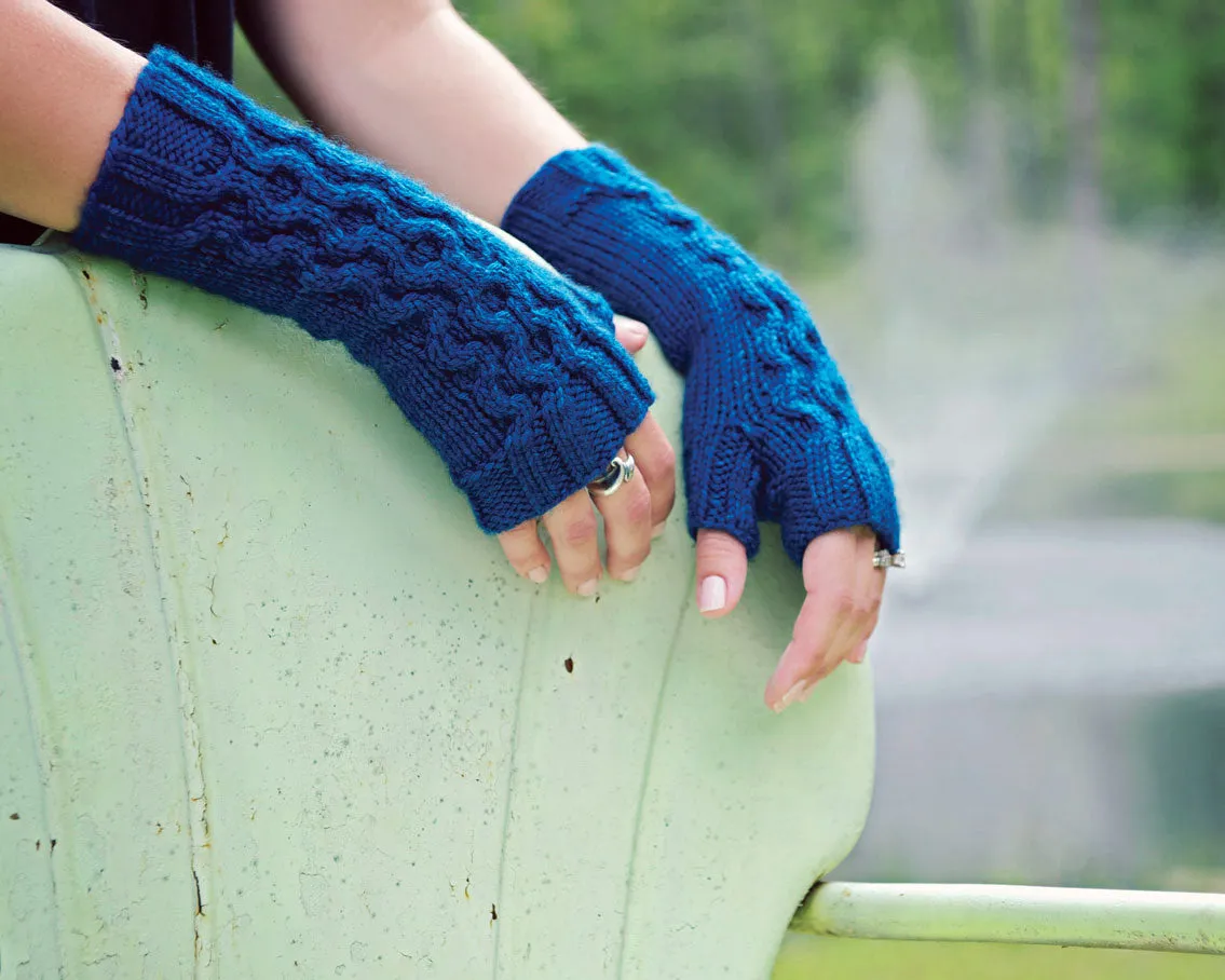 Ripple Effect Fingerless Mitts