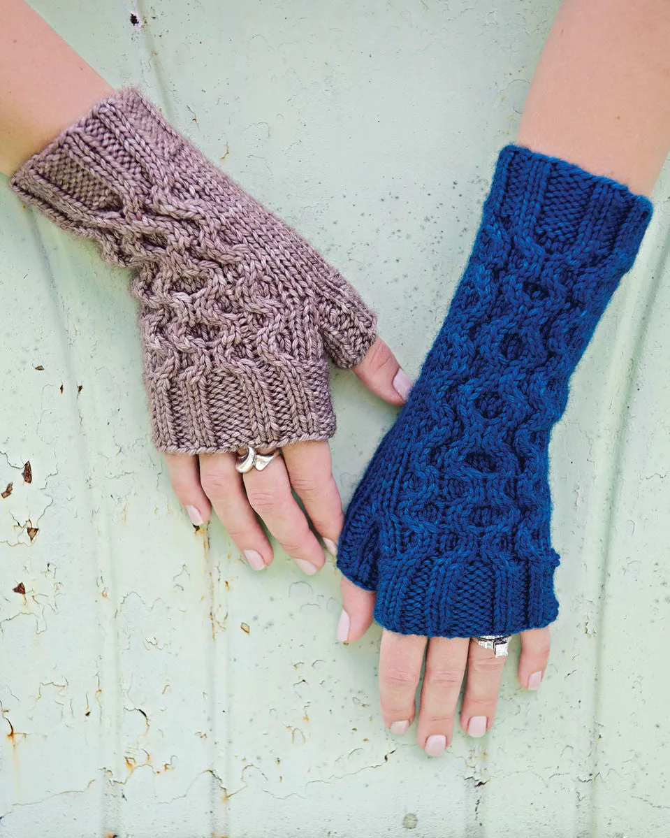 Ripple Effect Fingerless Mitts