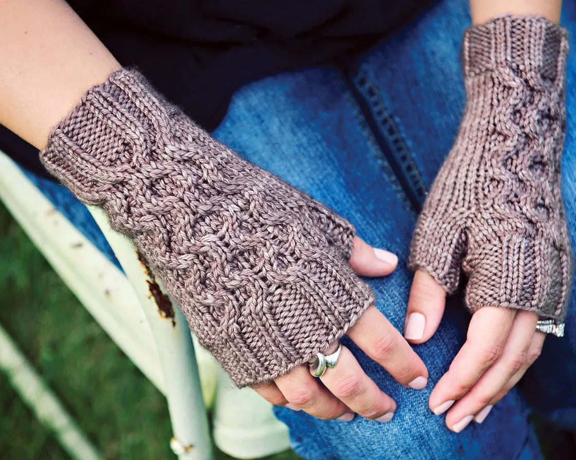 Ripple Effect Fingerless Mitts