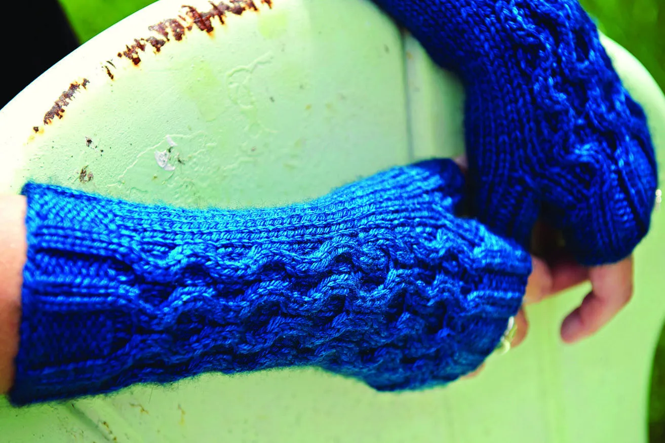 Ripple Effect Fingerless Mitts