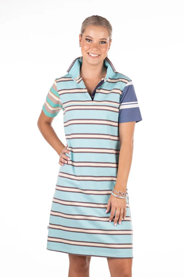 Rugby Collection - RC03 Light Blue & Grey Polo Dress