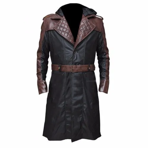 RW Authentic PU leather Assassins Syndicate Jacob Frye Trench Coat