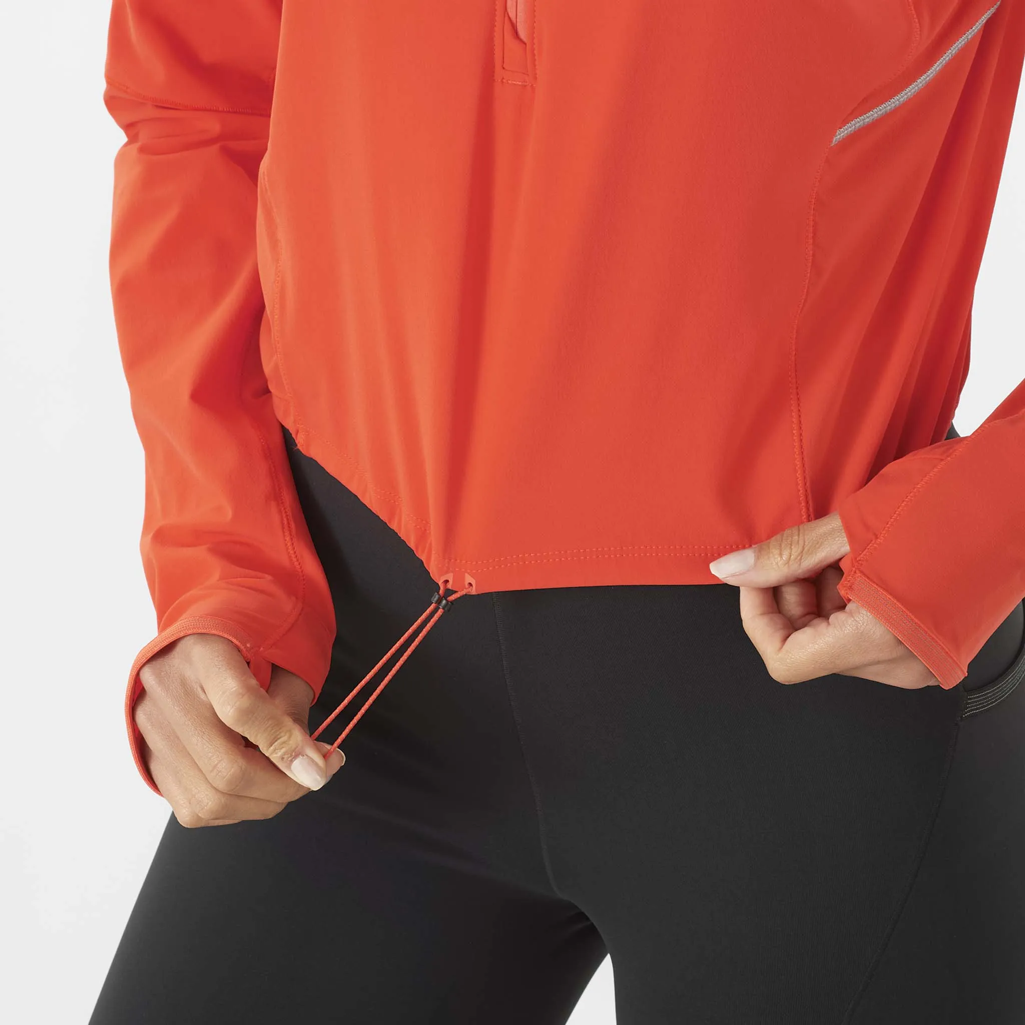 Salomon | Women's Sense Aero Hybrid Cropped Half Zip Midlayer