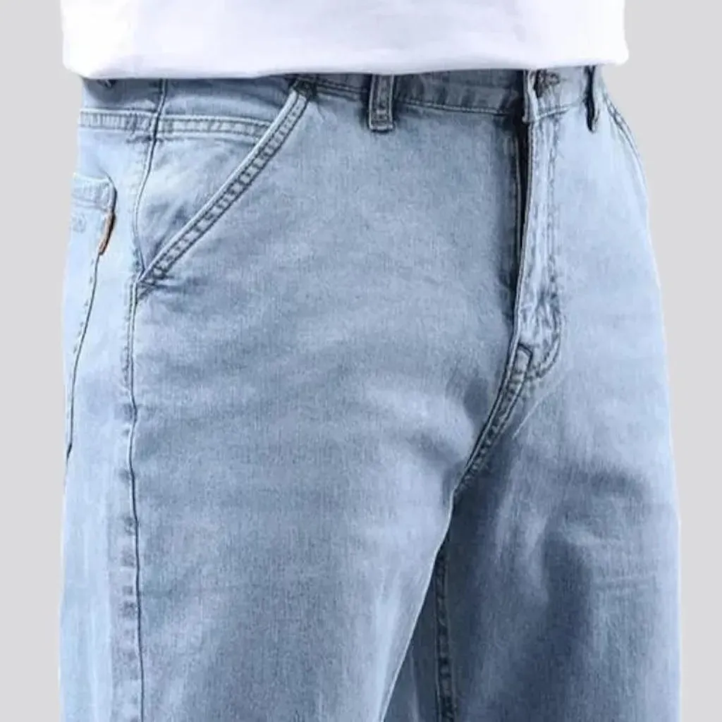 Sanded straight jeans
 for men