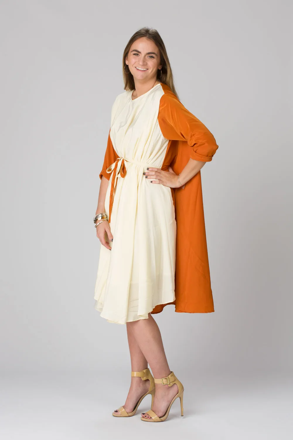 Shunka - Rust/Ivory Crepe