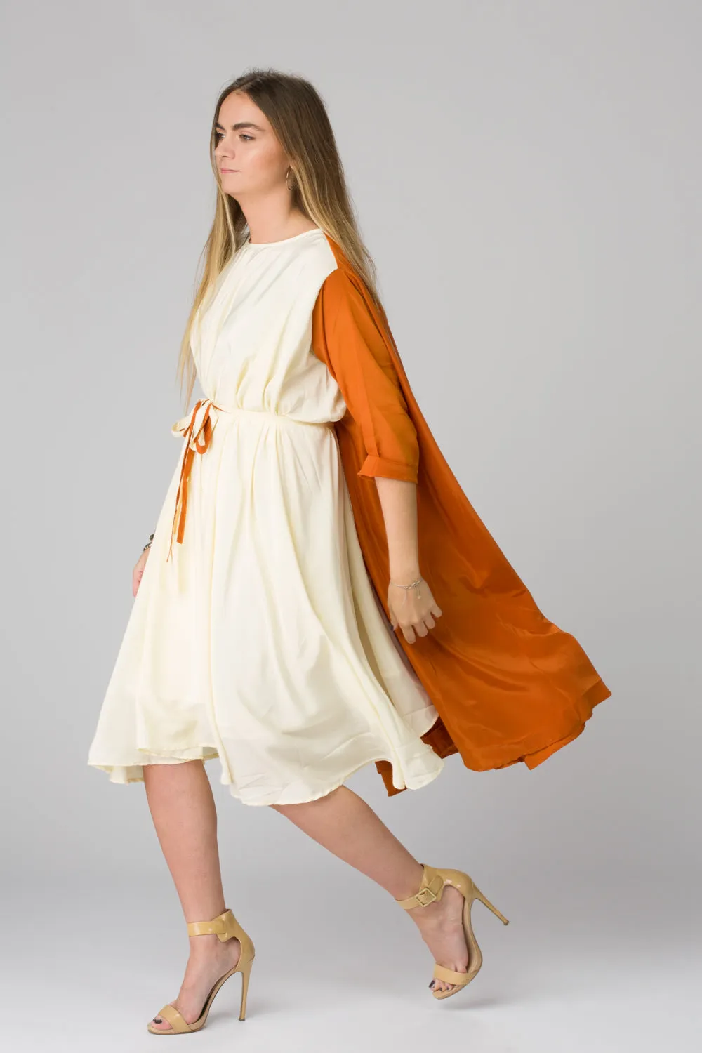 Shunka - Rust/Ivory Crepe