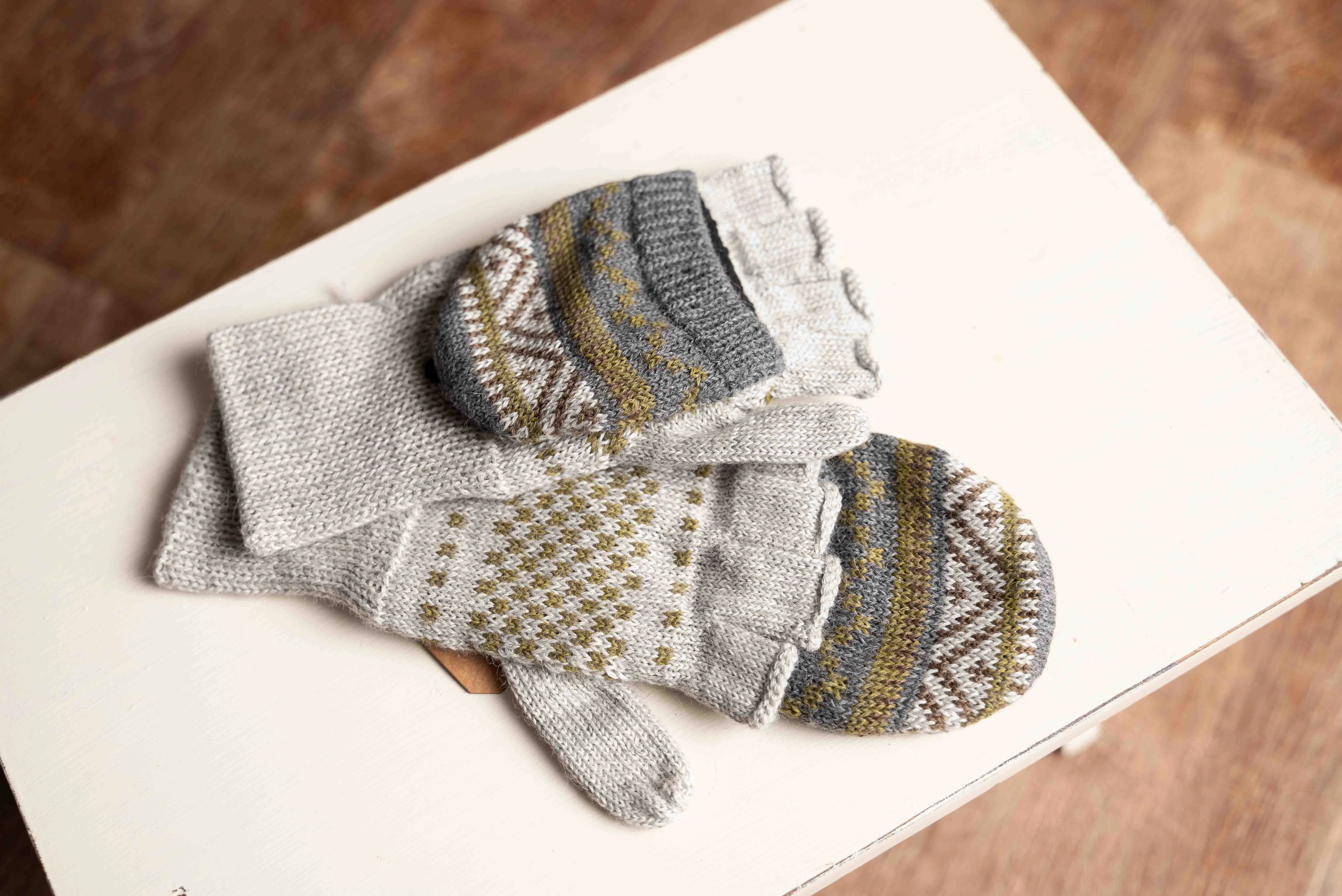 Silver Ridge Alpaca Glittens (Fingerless gloves with flap)