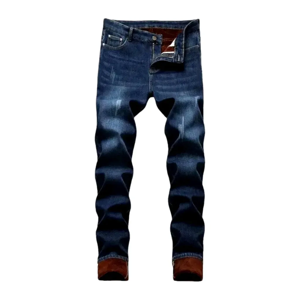 Skinny fit grinded men's jeans