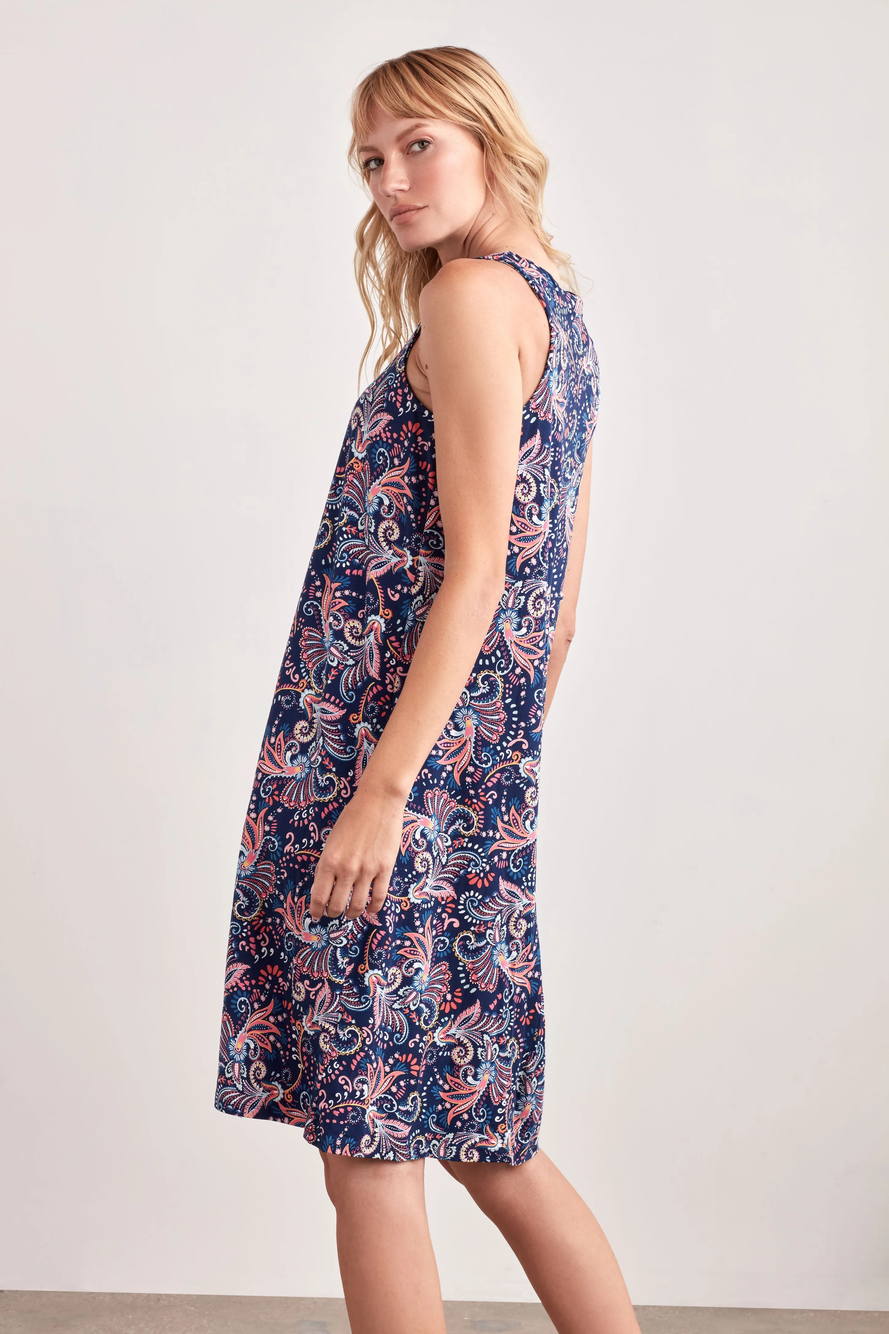 SLEEVELESS MIDI SLEEP DRESS