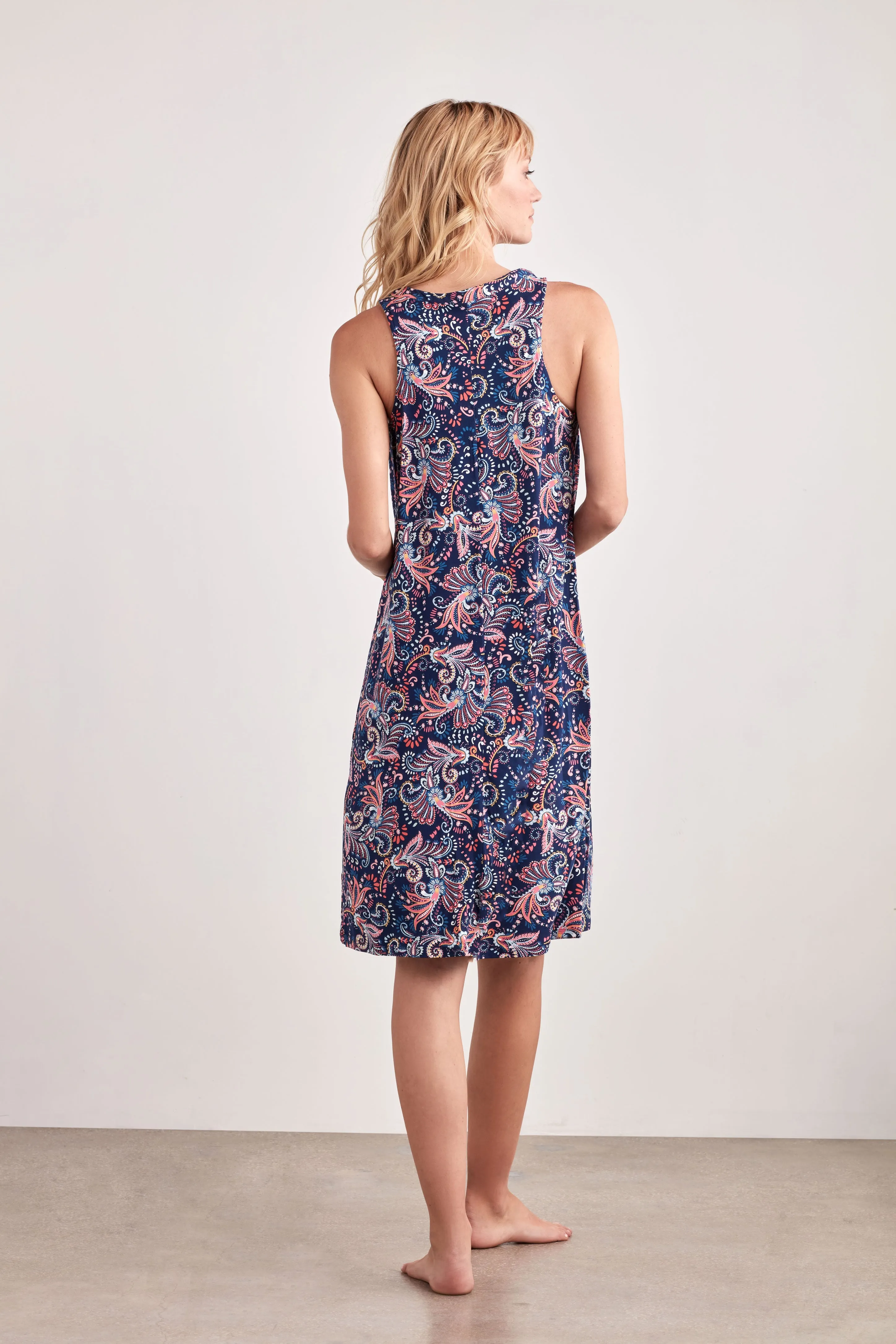 SLEEVELESS MIDI SLEEP DRESS