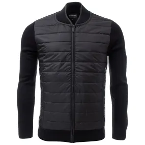 Slim Fit Baffle Zip Through Hybrid Jacket