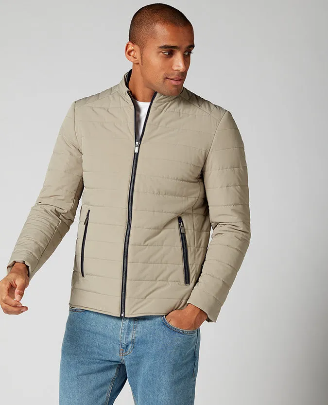 Slim Fit Quilted Casual Coat