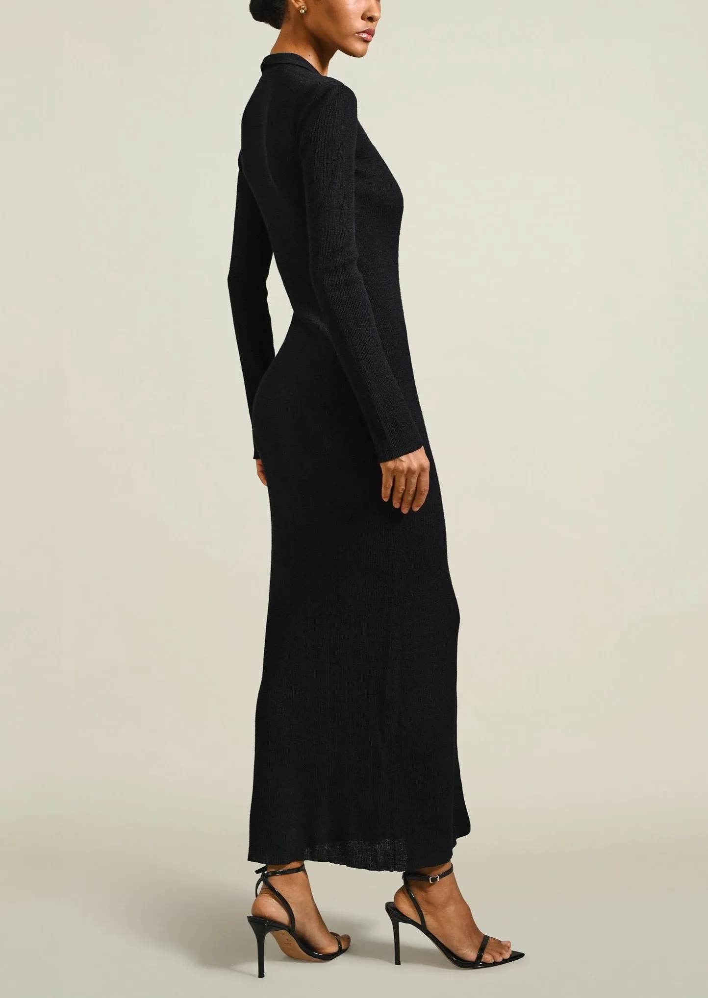 Slinky Cardigan Dress, Black