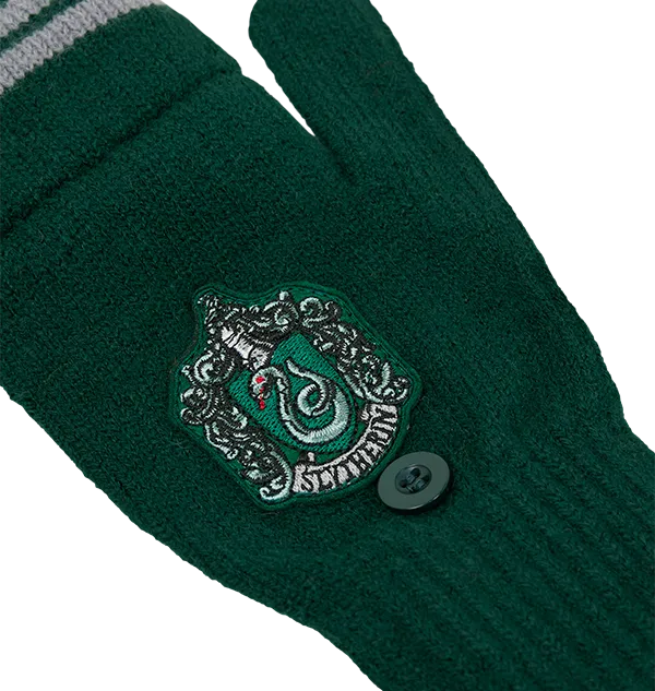 Slytherin Knitted Mitten Capped Gloves