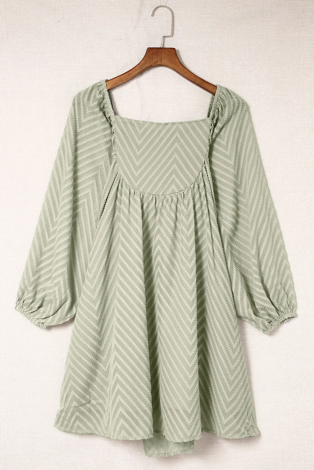 Square Neck Puff Sleeve Dress