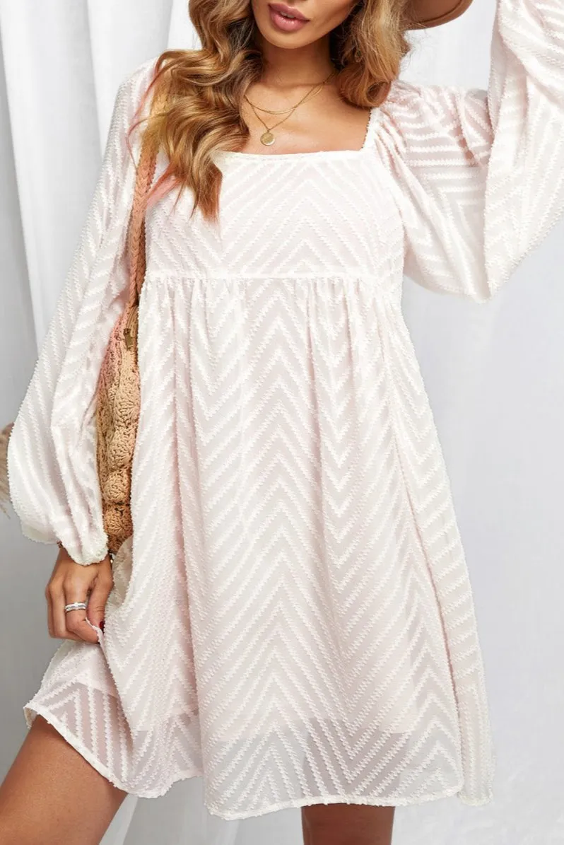 Square Neck Puff Sleeve Dress