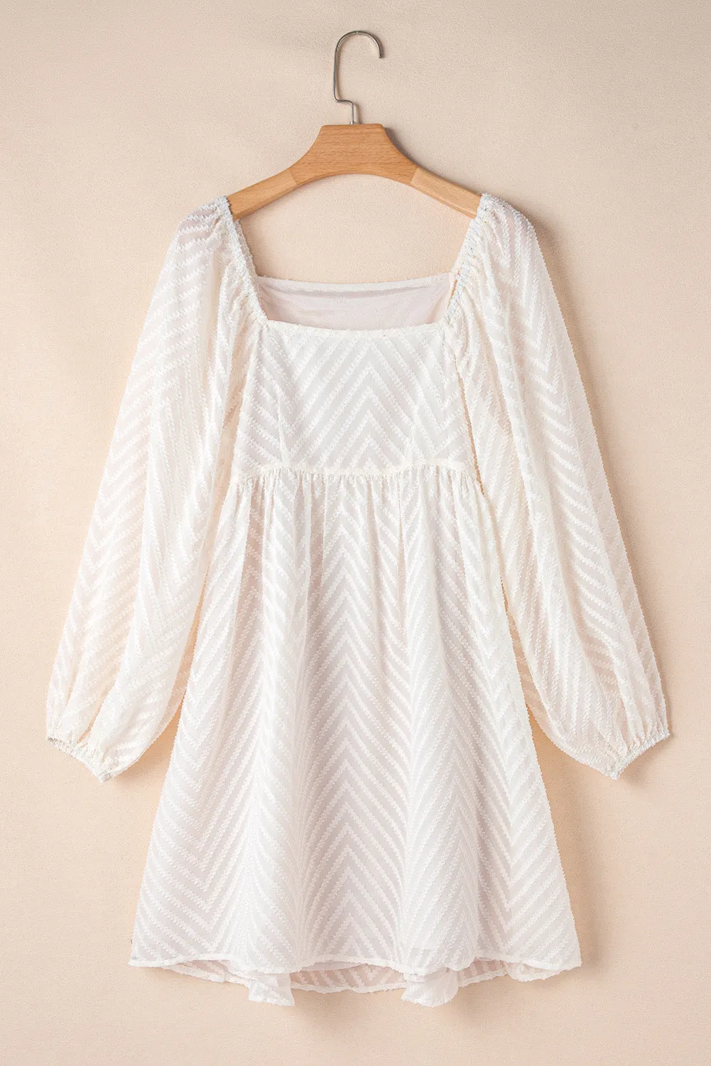 Square Neck Puff Sleeve Dress