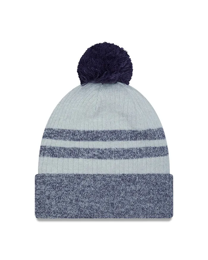 ST. LOUIS BLUES NEW ERA CIRCLE NOTE STRIPED POM KNIT - GREY/BLUE