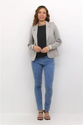 STRIPED CUFF SPORTY GREY BLAZER