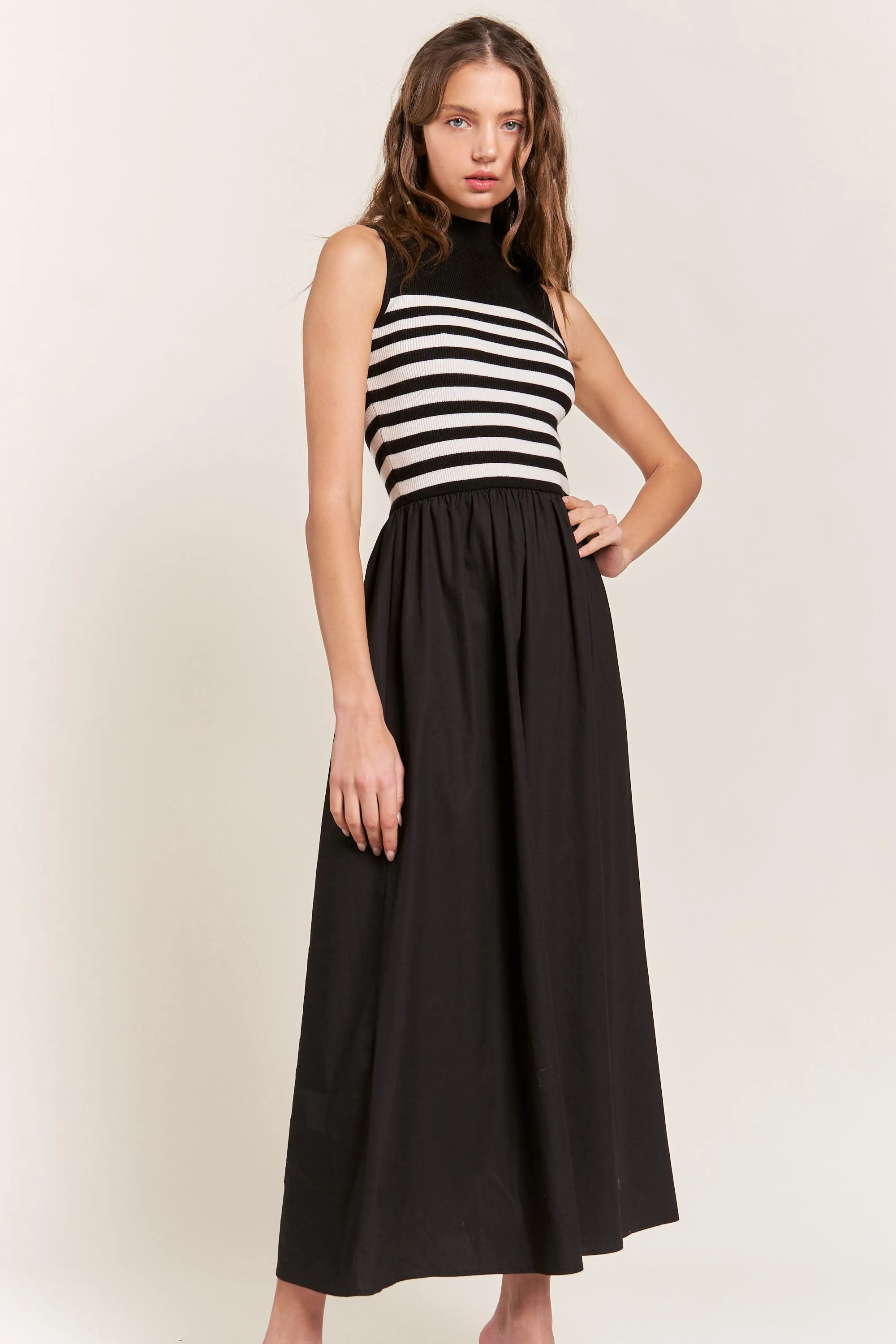 Striped Knit Maxi Dress