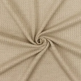 Tan Beige Solid Stretch Thermal Knit Fabric