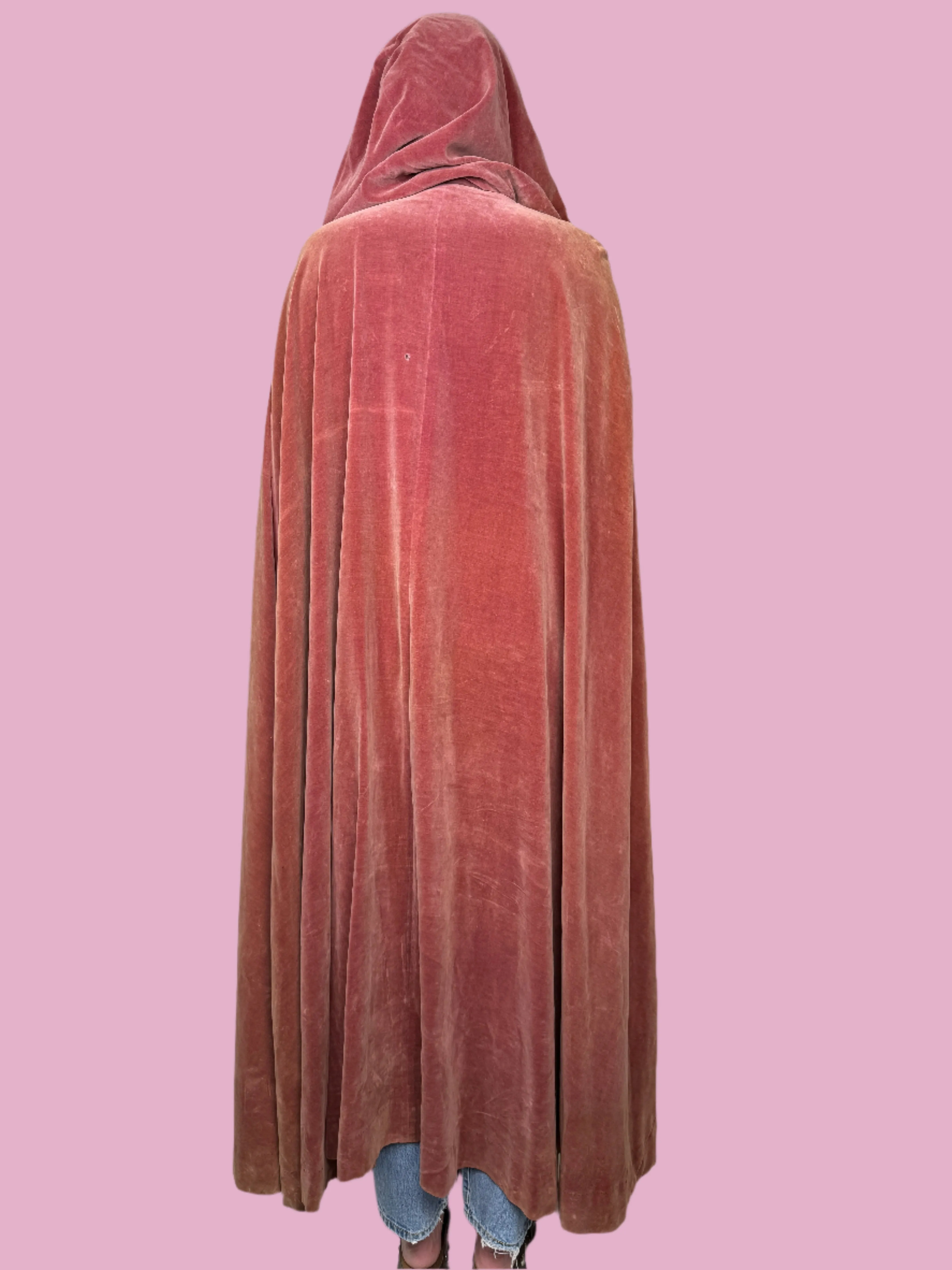 Terracotta Velvet Cape 1970s