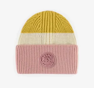 The Edie Knit Beanie - Pink   Yellow - KIDS