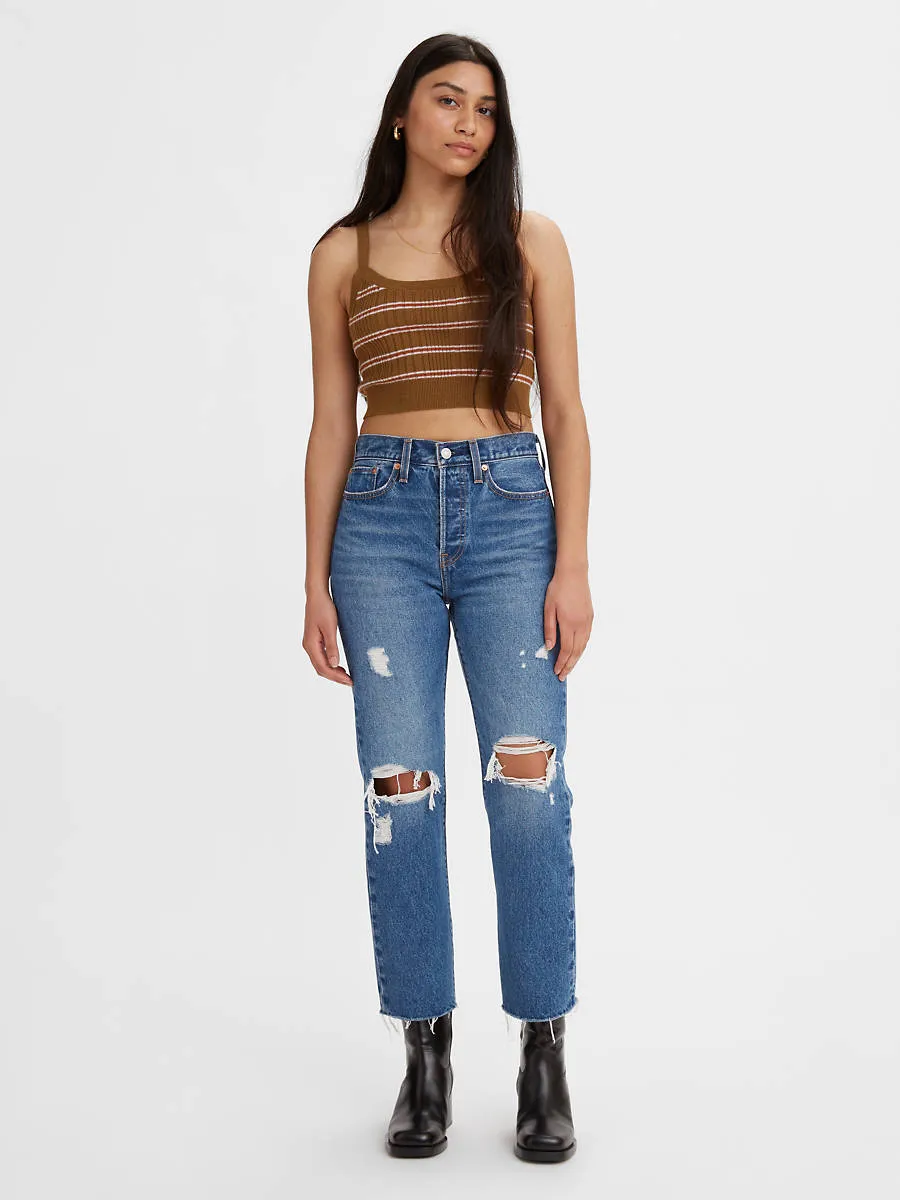 The Wedgie Straight Jeans by Levi's - Destructed Medium Wash