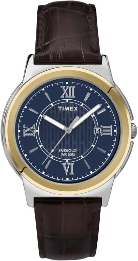 Timex Mens Leather Strap Dress Watch