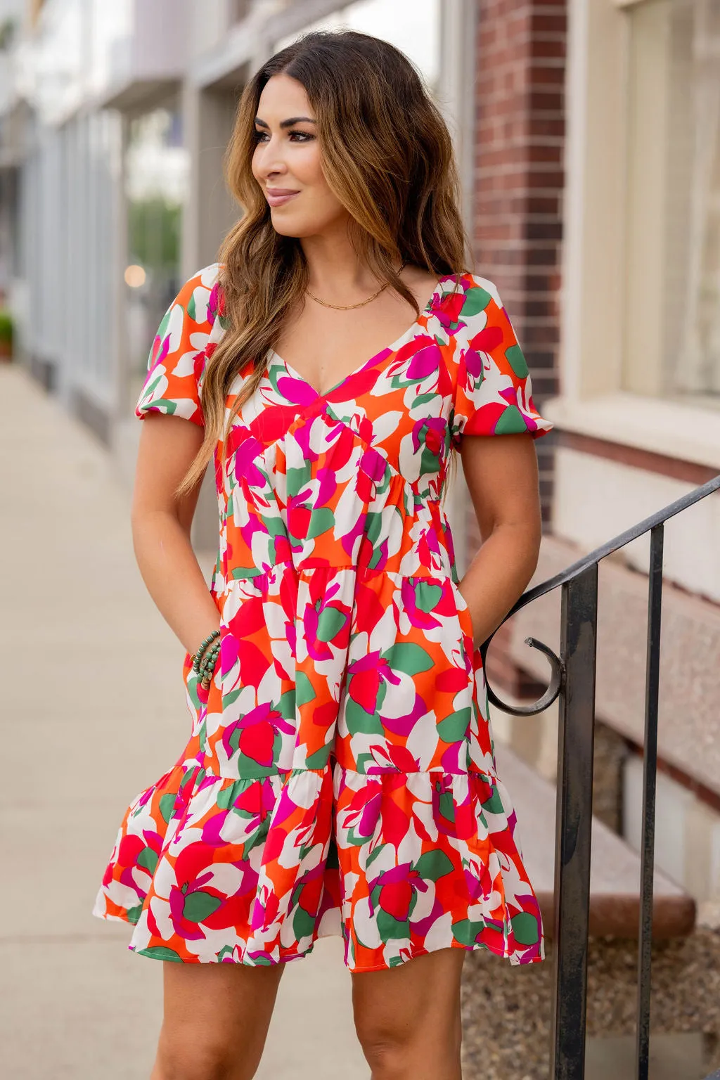 Tropics Tiered Babydoll Dress