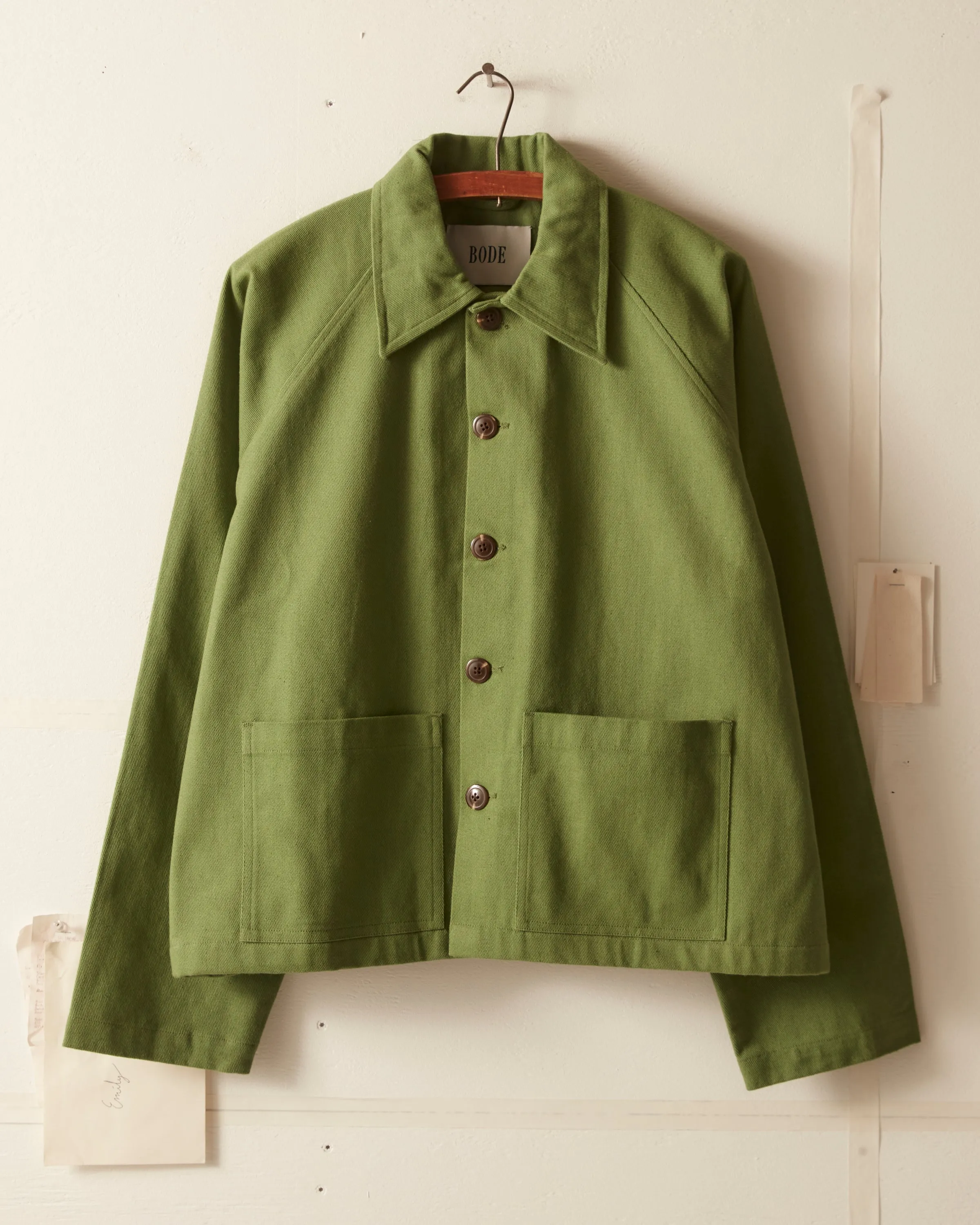 Twill Cropped Car Jacket - Ivy