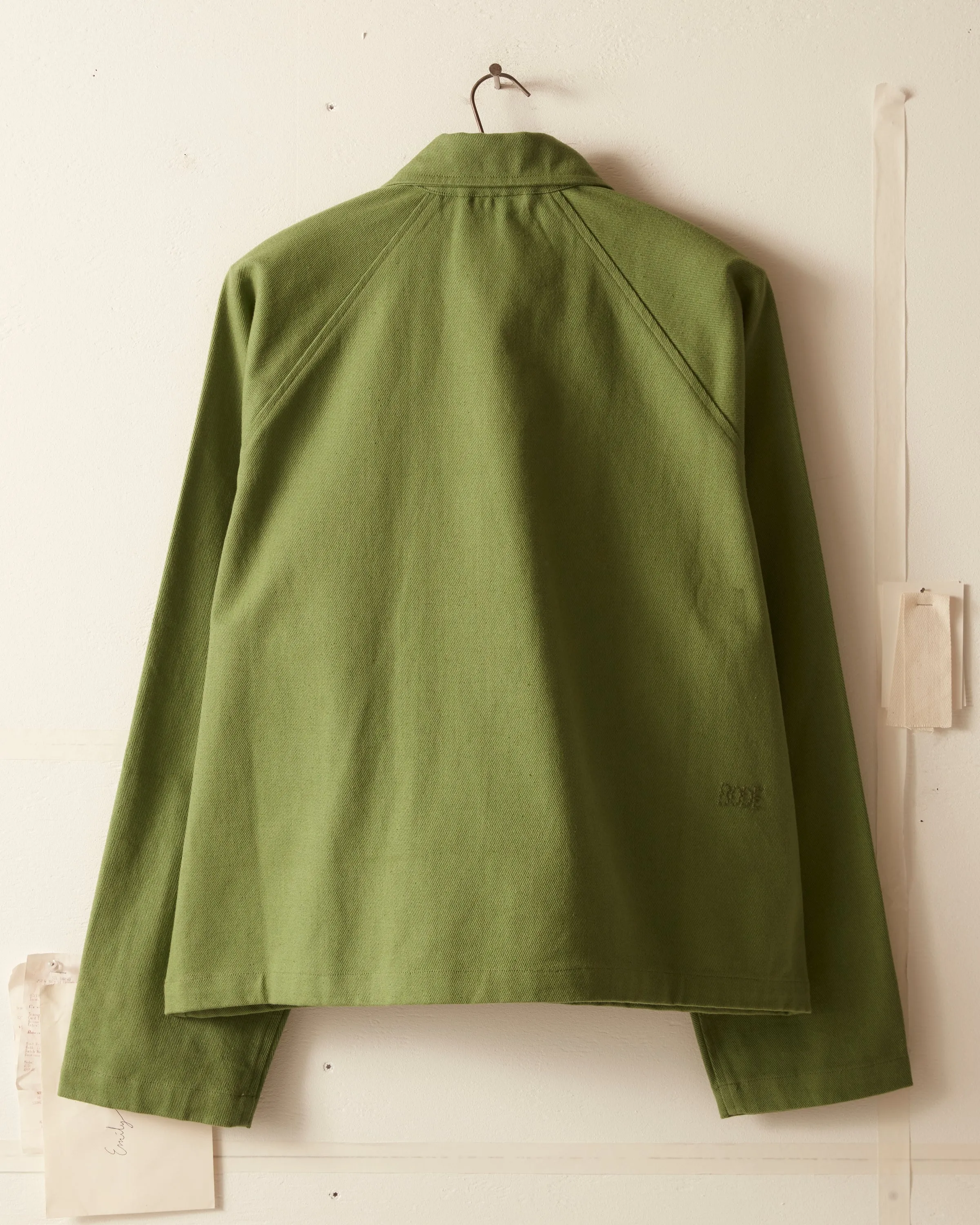 Twill Cropped Car Jacket - Ivy