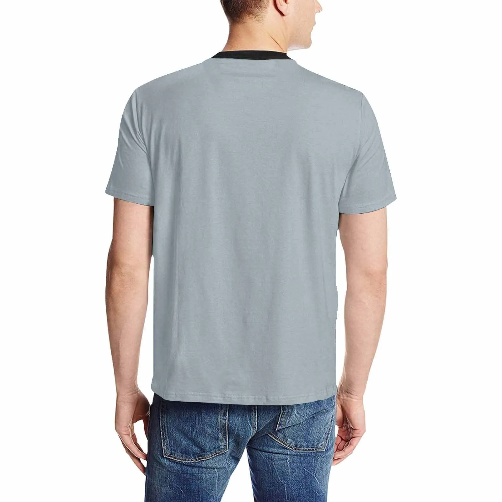 Uniquely You Mens T-Shirt /  Misty Blue Gray     - Short Sleeve Casual Shirt