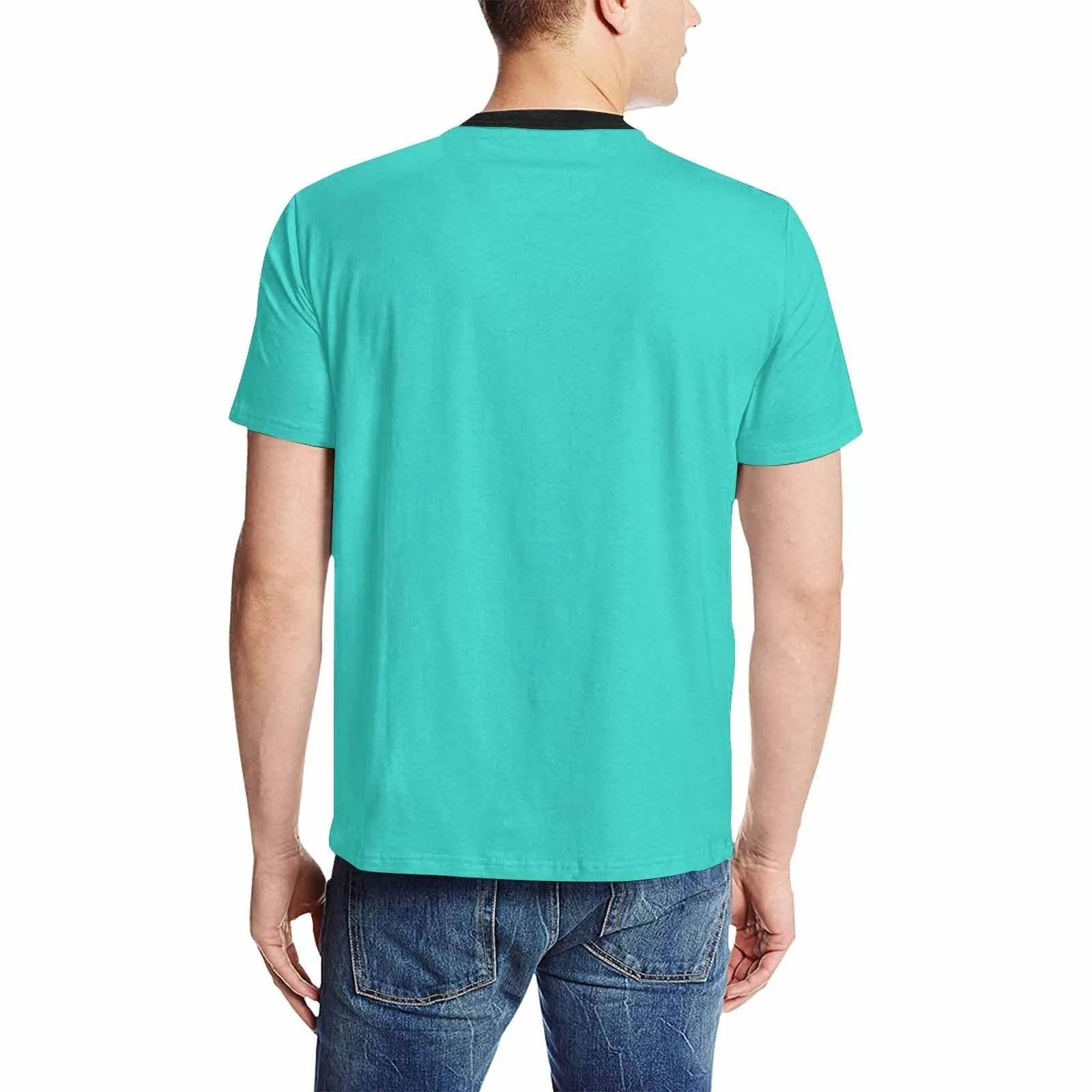 Uniquely You Mens T-Shirt /  Turquoise     - Short Sleeve Casual Shirt