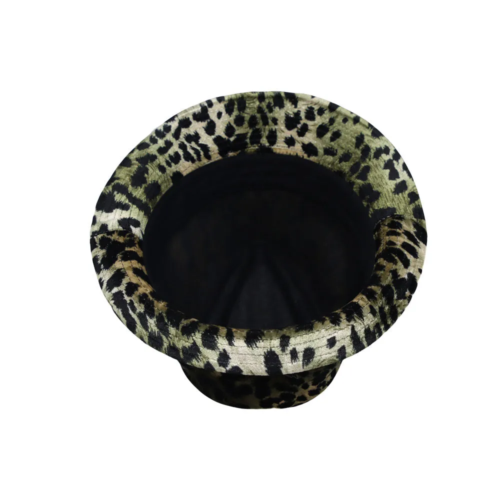 Unisex Leopard Fedora Hat Short Brim Trilby Banded DW61446