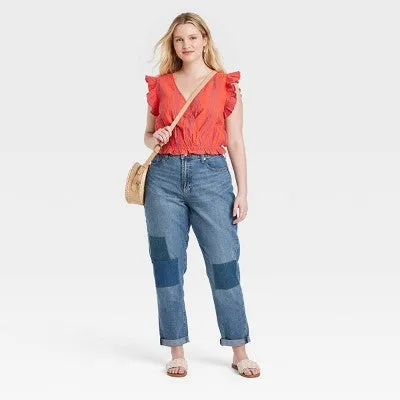 Universal Thread Women's High-Rise Cropped Boyfriend Jeans Relaxed Fit