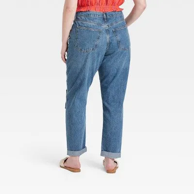 Universal Thread Women's High-Rise Cropped Boyfriend Jeans Relaxed Fit