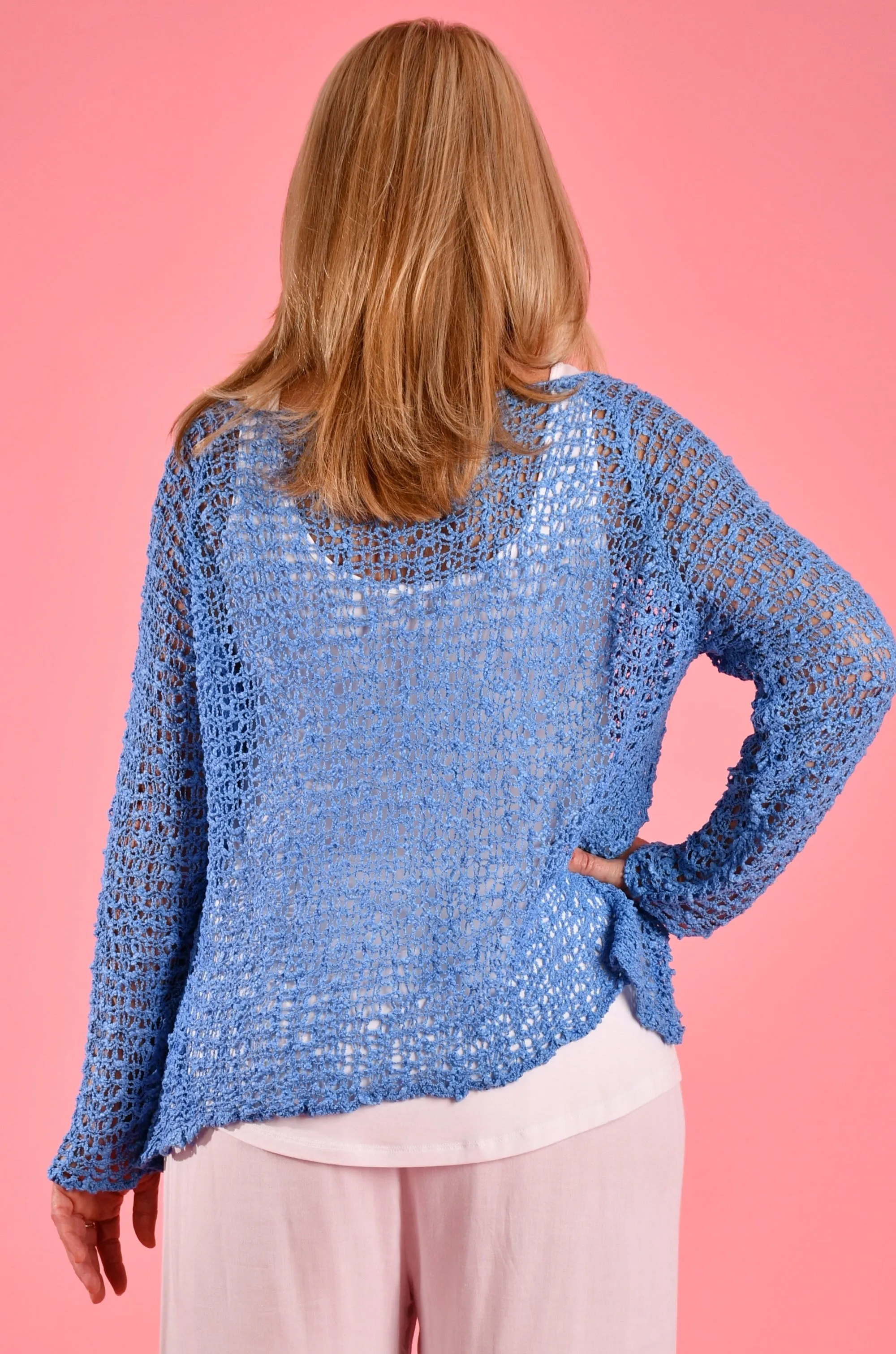 VBLJ060 - CHANELL KNITTED TOP - POWDER BLUE