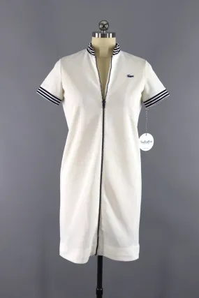 Vintage 1970s Izod Lacoste White Dress