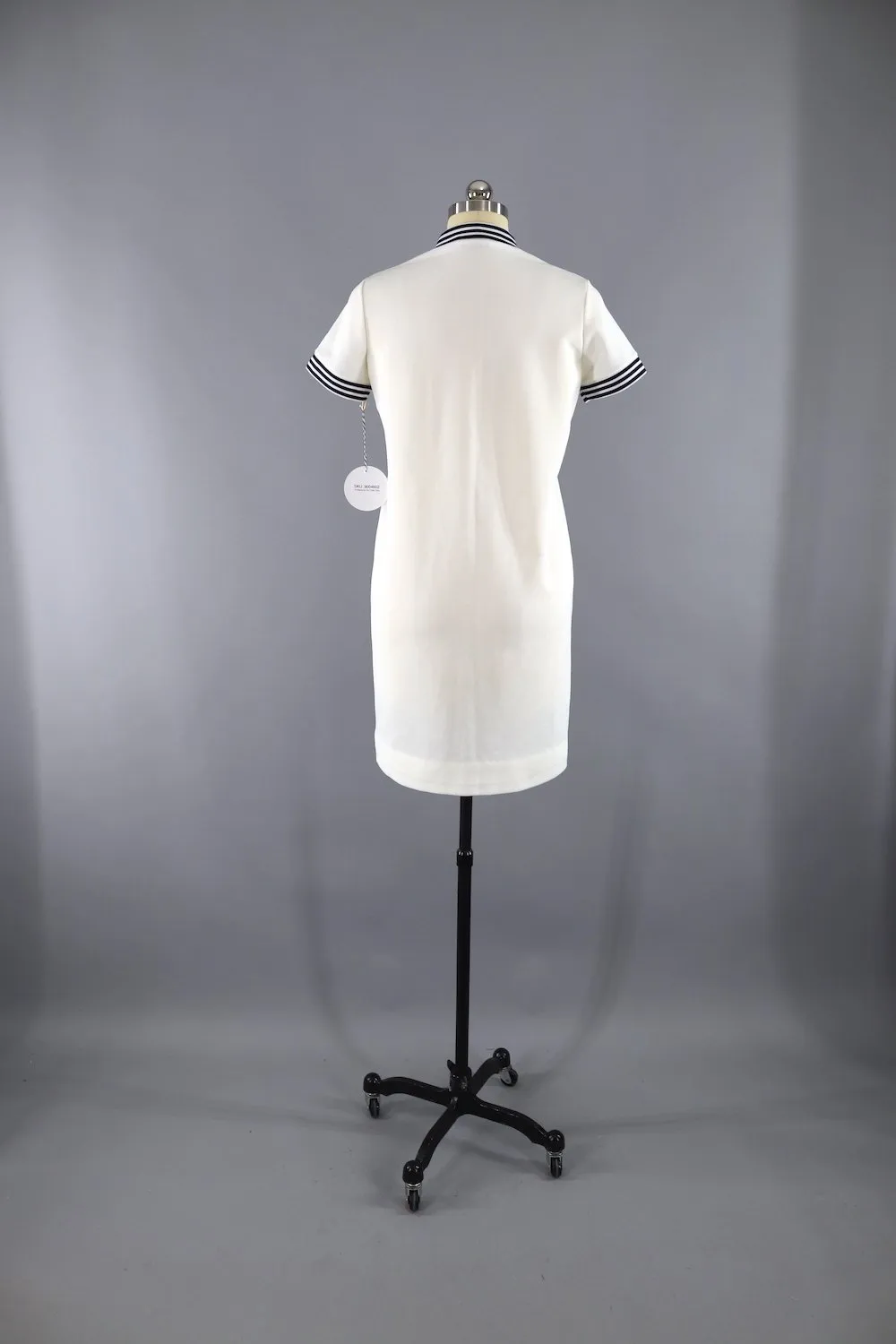 Vintage 1970s Izod Lacoste White Dress