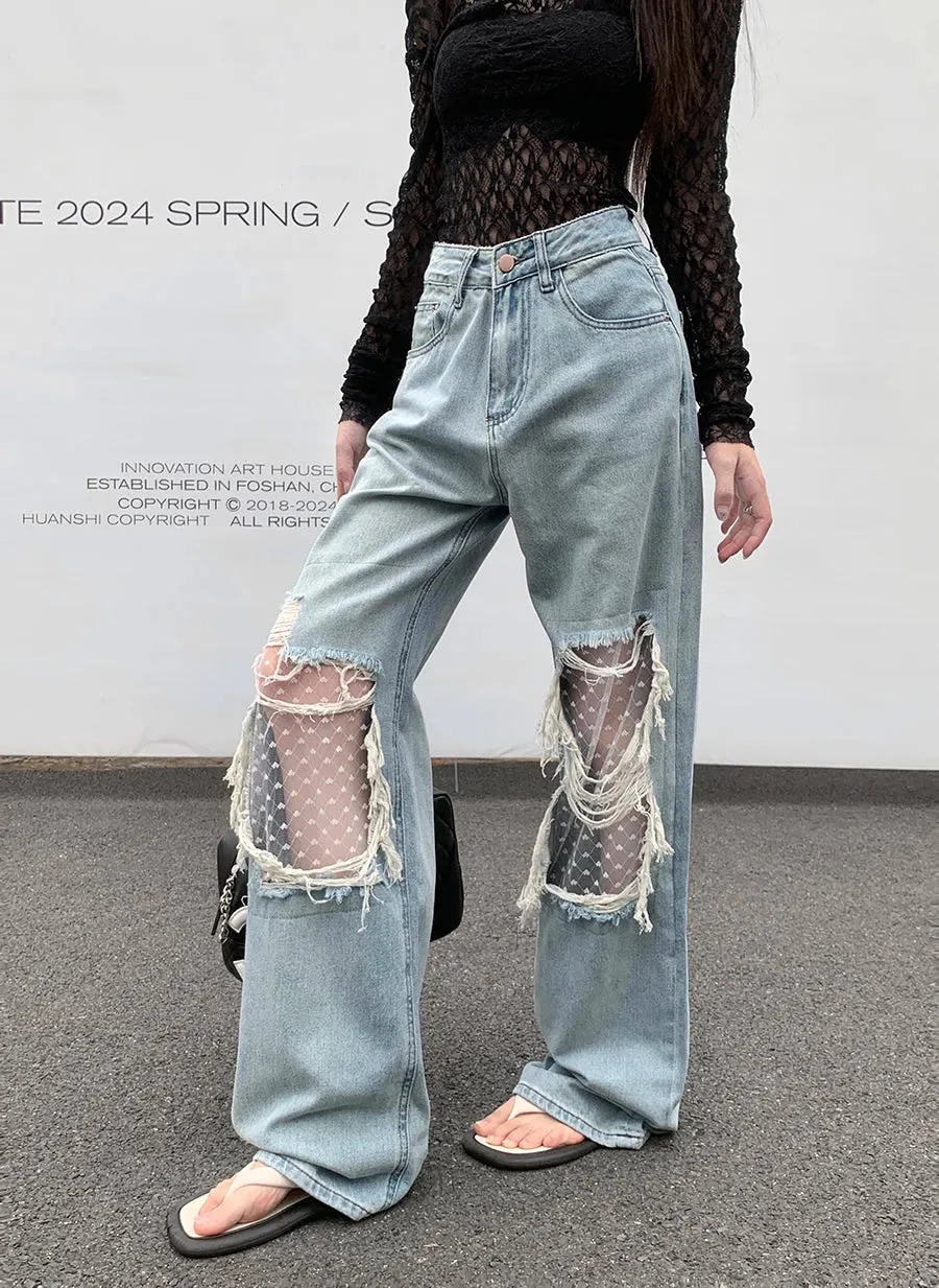 Vintage Distressed Urban Boyfriend Jeans