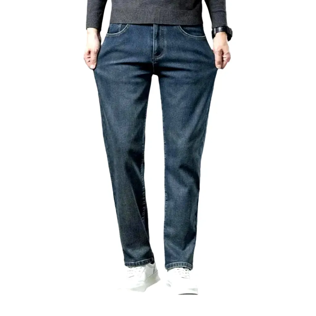 Vintage tapered-fit casual men's jeans