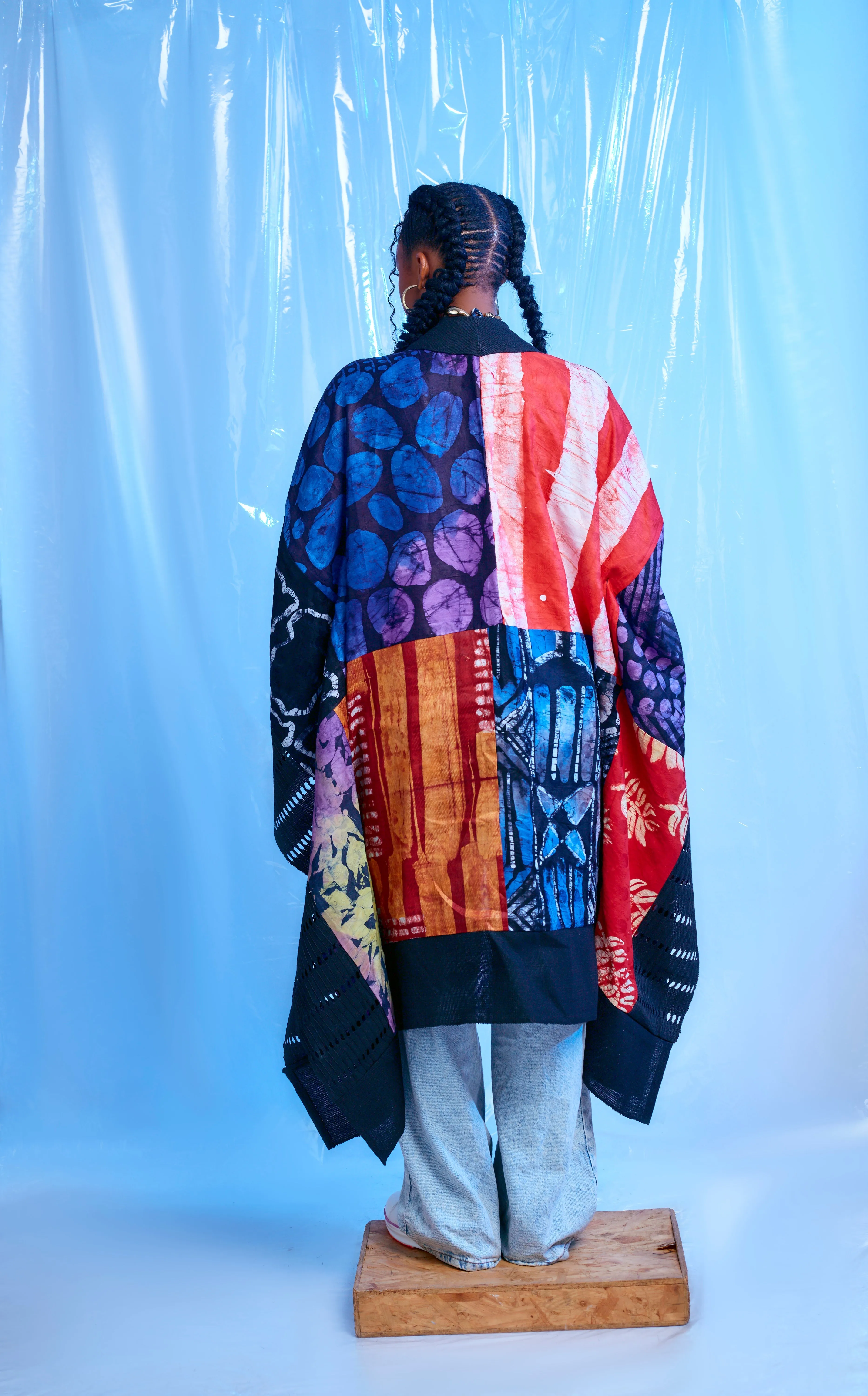 Wamiri Adire cape jacket