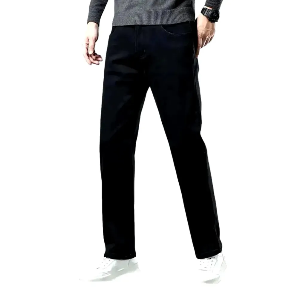 Warm mid rise tapered men's jeans