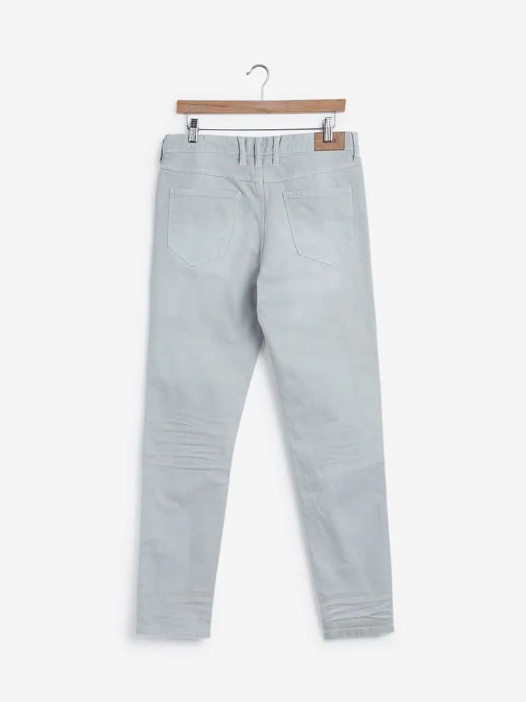 WES Casuals Grey Carrot Fit Jeans