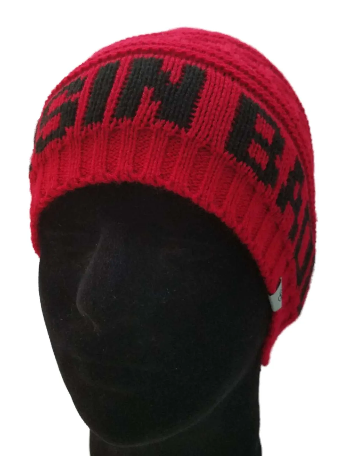 Wisconsin Badgers TOW Red & Black Acrylic Knit Slouch Style Beanie Hat Cap