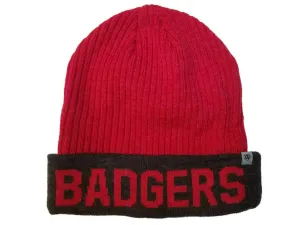 Wisconsin Badgers TOW Red & Gray Acrylic Knit Cuffed Skull Beanie Hat Cap