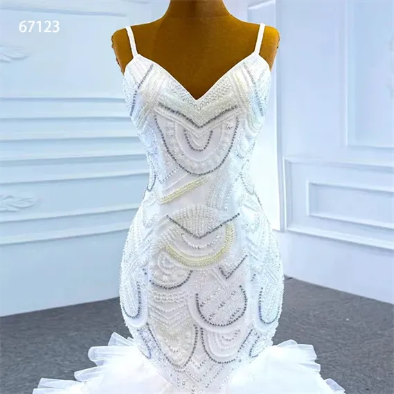 Women Mermaid Full Bead Wedding Dress